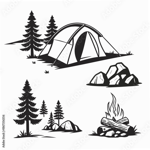 Camping in the woods