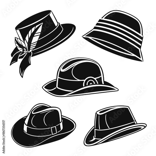 Collection of vintage hats