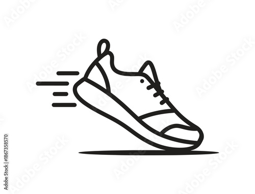 Running Shoe Icon Vector for Speed, Fitness, and Sports Themes