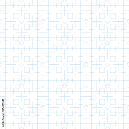 Seamless two-color geometric pattern in Moroccan oriental style lattice