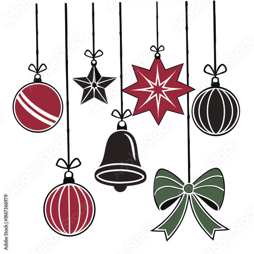 Christmas ornaments illustration