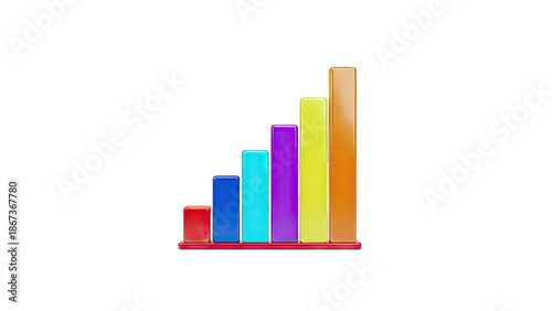 Free Download Colorful Bar Graph Rising - Business Growth Concept - GFXLoad