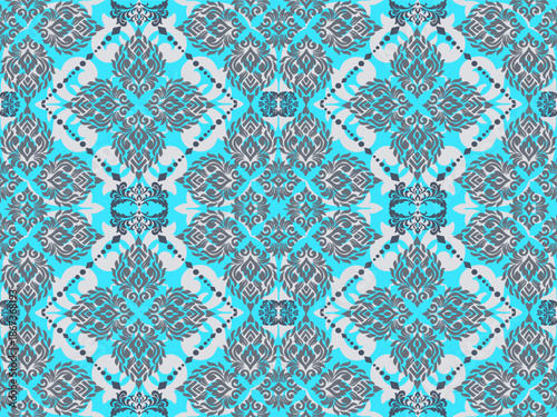 Classic Damask Seamless
Pattern - Vector Illustration for Elegant Textile
Design,Damask,Jacquard loom, Brocade, Satin weave,ethnic, geometric, textile, fabric, motif, retro, 