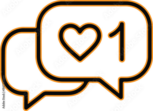 Social media like and comment icon design