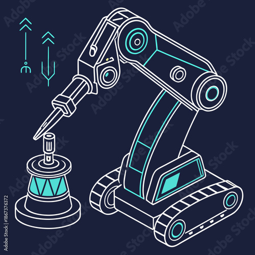 Next Gen Construction Technology Icon Futuristic Vector Design, Representing Advanced Building Innovation and Digital Engineering Automation