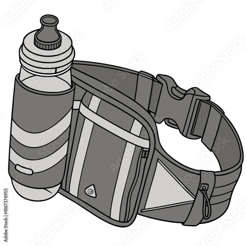 Fanny pack with water bottle holder