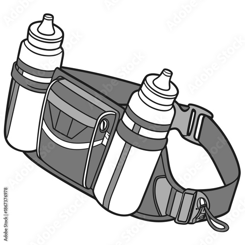 Hydration waist pack with water bottles