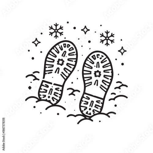 Snow Footprint Winter Icon