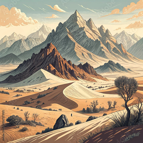 The Great Divide of Sand and Stone