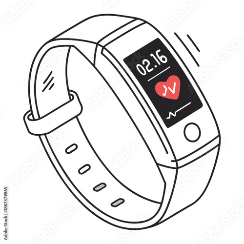 Fitness tracker illustration