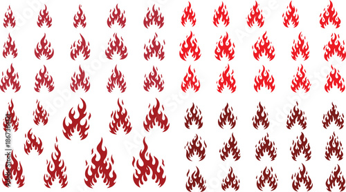 Red pixel fire animation spritesheet