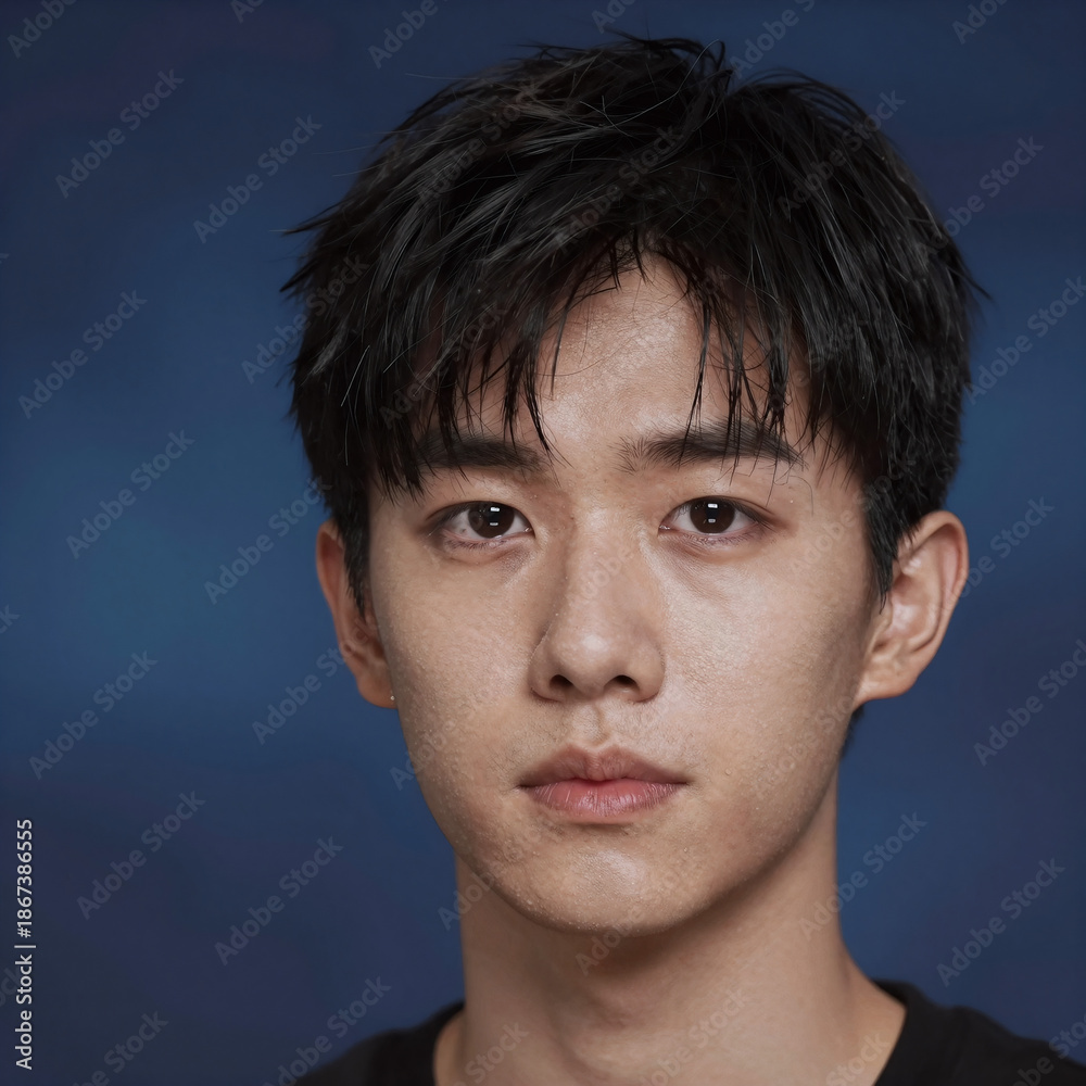 Fototapeta premium Dark blue gradient abstract blur backdrop