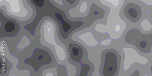 Organic contour map like abstract pattern in shades of gray and purple with soft edges and a subtle topographic feel ideal for science or data visualization backgrounds