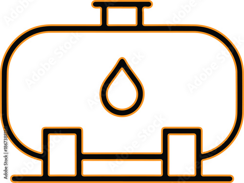 Gas tank fuel storage icon vector illustration