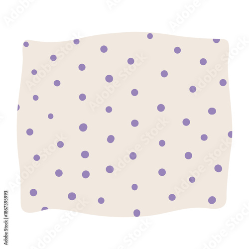 Cute pillow, cushion, isolated on transparent background. Hand drawn flat vector illustration. Night, bed time, sleeping, kid print, design element, clip art