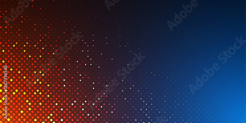 Abstract pixel background. Neon dots. Technological background. Vector illustration.