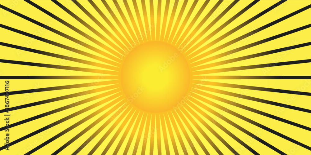 Obraz premium stripes image with light beams. yellow background - generated abstract wallpaper Illustration Format