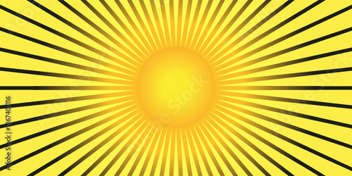 stripes image with light beams. yellow background - generated abstract wallpaper Illustration Format