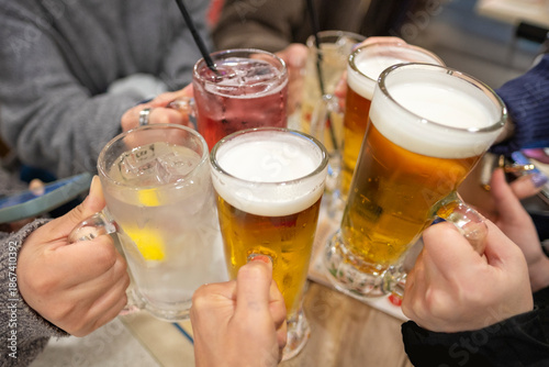 Quadro em tela いろんなお酒で乾杯