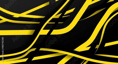 Abstract Black and Yellow Design.
