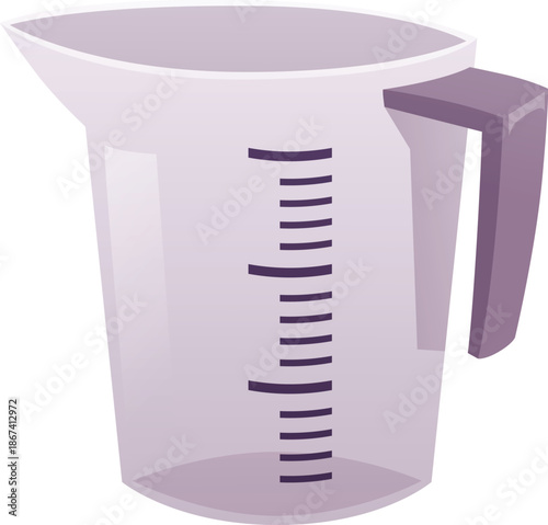An icon of a clear, empty plastic measuring cup with a spout and handle.