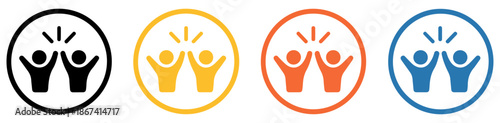 high five hand gesture icon