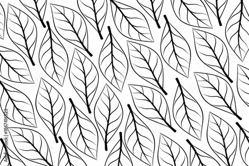 Modern Organic Leaf Seamless Pattern for Textile
