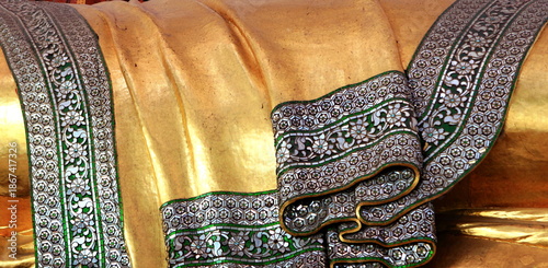 Chauk htat gyi reclining buddha (sweet eye buddha), Yangon, Myanmar