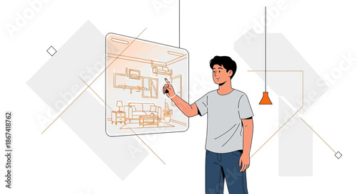 Innovative interactive interior design platform using digital visualization and user interface