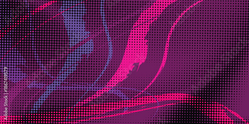 Abstract acrylic painting in oil paint. Paint strokes with a sprinkling of fine dots.