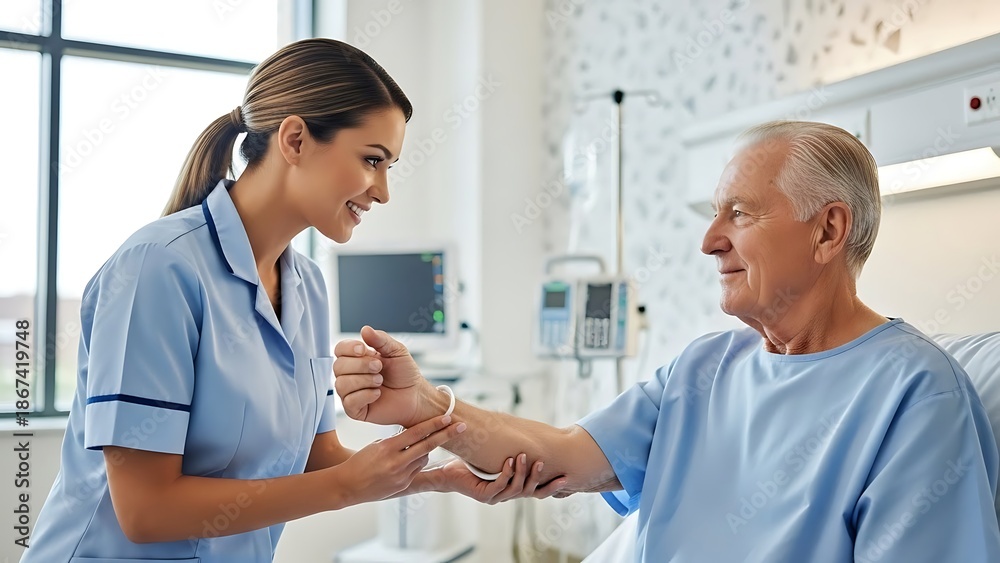 Obraz premium doctor talking to patient