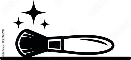 Sparkling microphone on stage