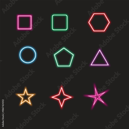 neon shape colorful  