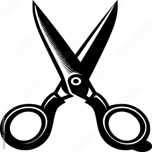 Scissors vector illustration isolated on a white background for cutting and grooming use