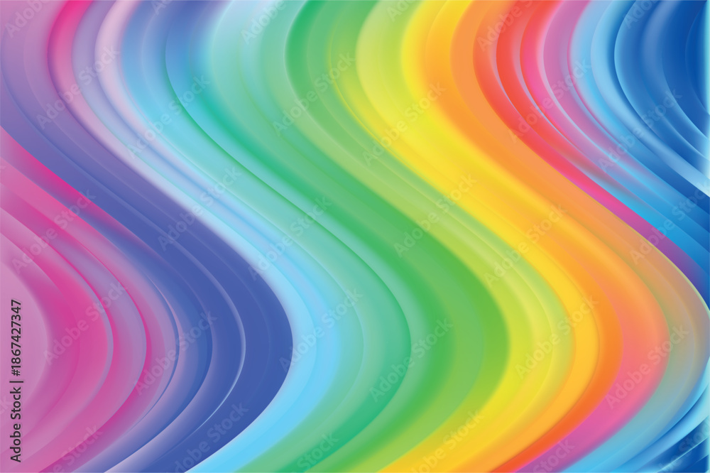 Obraz premium Abstract Rainbow Swirls Gradient Background vector