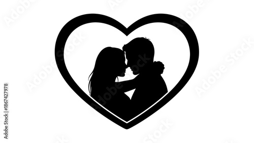 A romantic vector illustration featuring a silhouette of a girl with a heart symbol for a Valentine's Day card

Would you like me to generate a similar prompt for a different image theme?