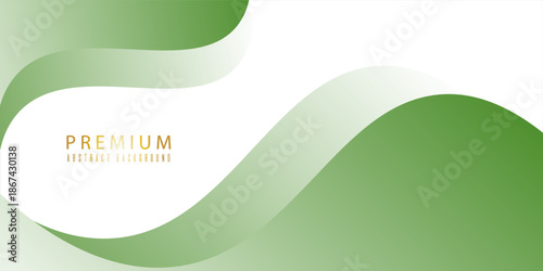 modern premium colorful wavy abstract background with gradient green soft color on background. Suit for bussines, banners