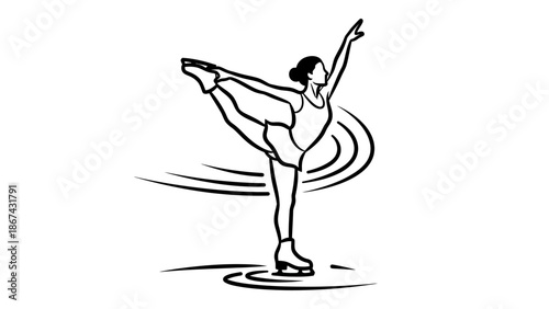 Woman in ballet dance pose.