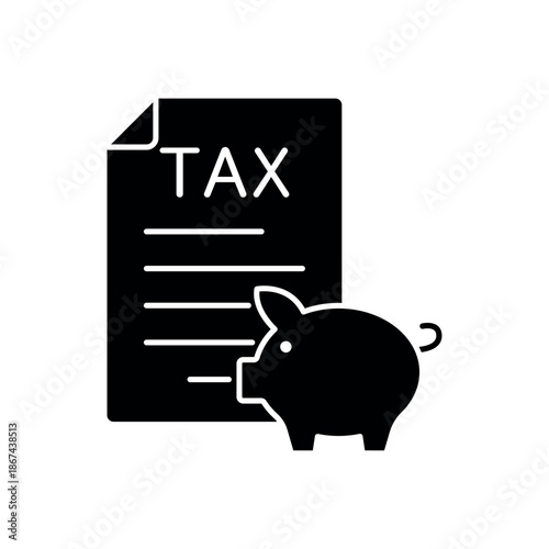 Icon a Tax Savings Document, isolated against a clean background.