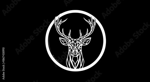 Elegant geometric deer head logo design ready for your brand, bringing nature and modern style for apparel, hunting, or outdoor adventure companies