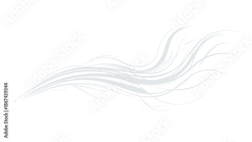 Abstract white wavy lines on a plain white background.