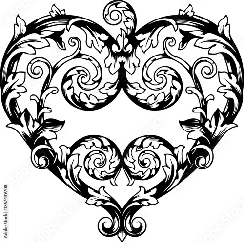 Elegant floral heart frame design for weddings and romantic occasions originally a vector graphic, perfect for invitations, cards, and digital art
