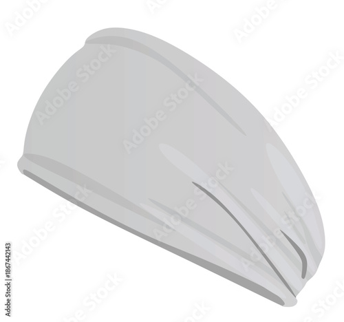 Grey sport head band. vector illustration