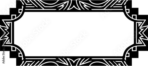 Stylish geometric frame with art deco flair for invitations, announcements, and custom designs that evoke a vintage, elegant, and sophisticated feel