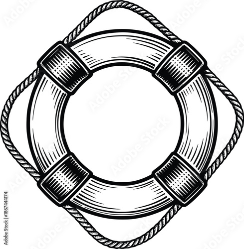 buoy vector hand drawn illustration