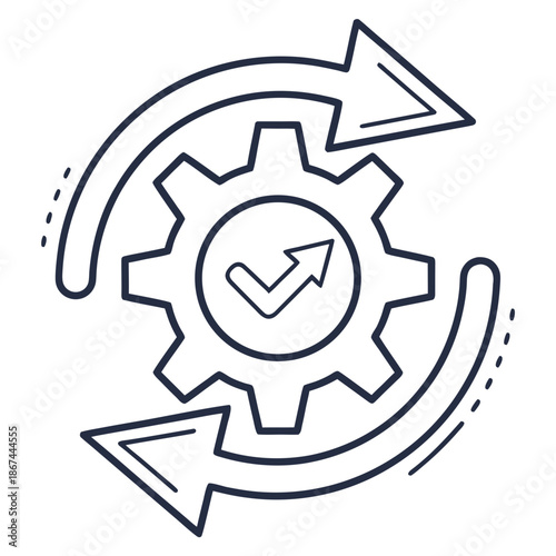 New Feature Deployment and Rollout Update Line Icon