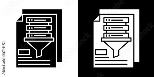 Data File  Icon Set White Style Collection
