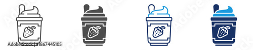 yogurt icon sheet multiple concept