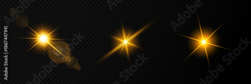 Lens Flare, light glow effect. sun or realistic shining star with backlight effect.
bokeh glitter and sparkles or sparkles on transparent background.

