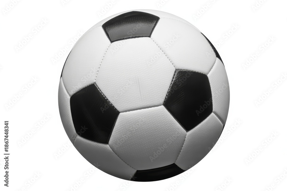 Fototapeta premium Classic black and white soccer ball
